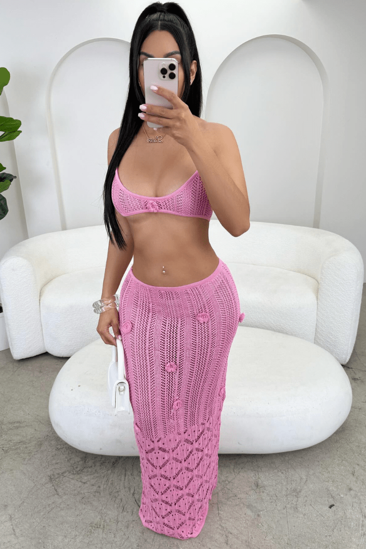 Mackenzie | Elegante Gehaakte Maxi Rok Set - Felova Amsterdam