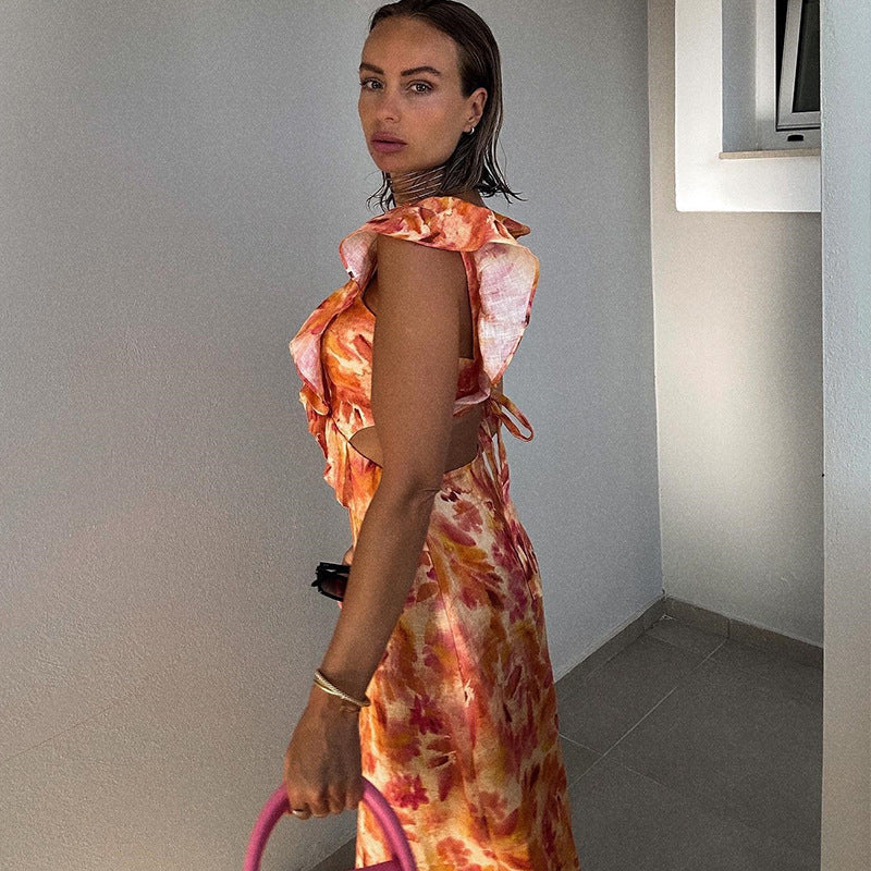 Amabel | Vibrant Ruffled Sundress