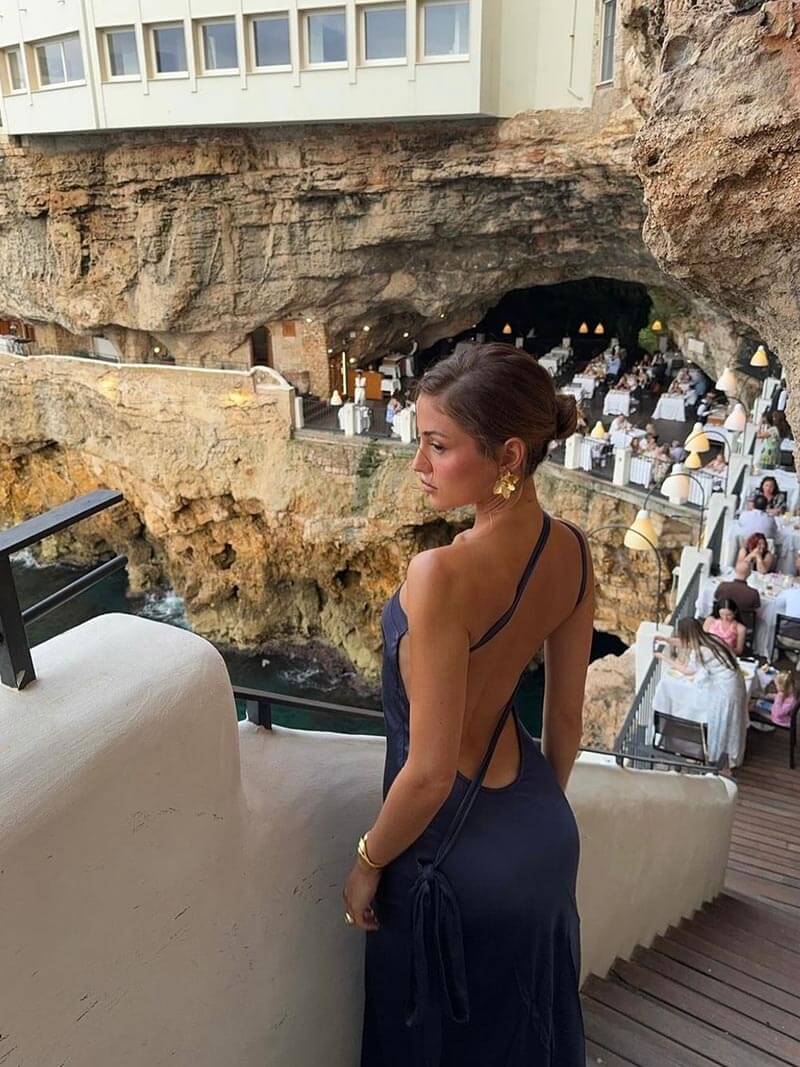 Caroline | Rugloze Maxi Jurk