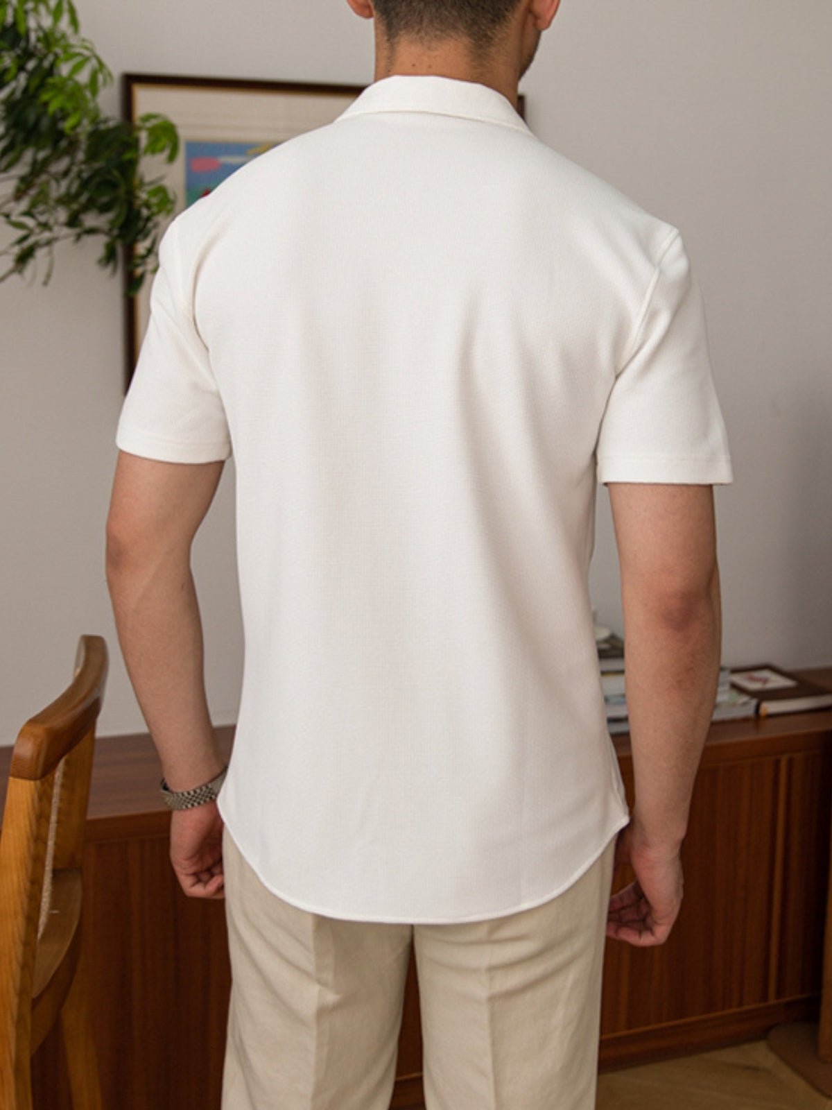 Old-Money-Gebreid-Cuban-Collar-Shirt- Felova Amsterdam