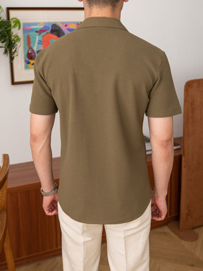 Old-Money-Gebreid-Cuban-Collar-Shirt- Felova Amsterdam