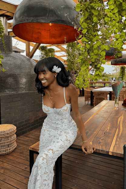 Aderyn | Lace Silhouette Dress - Felova Amsterdam