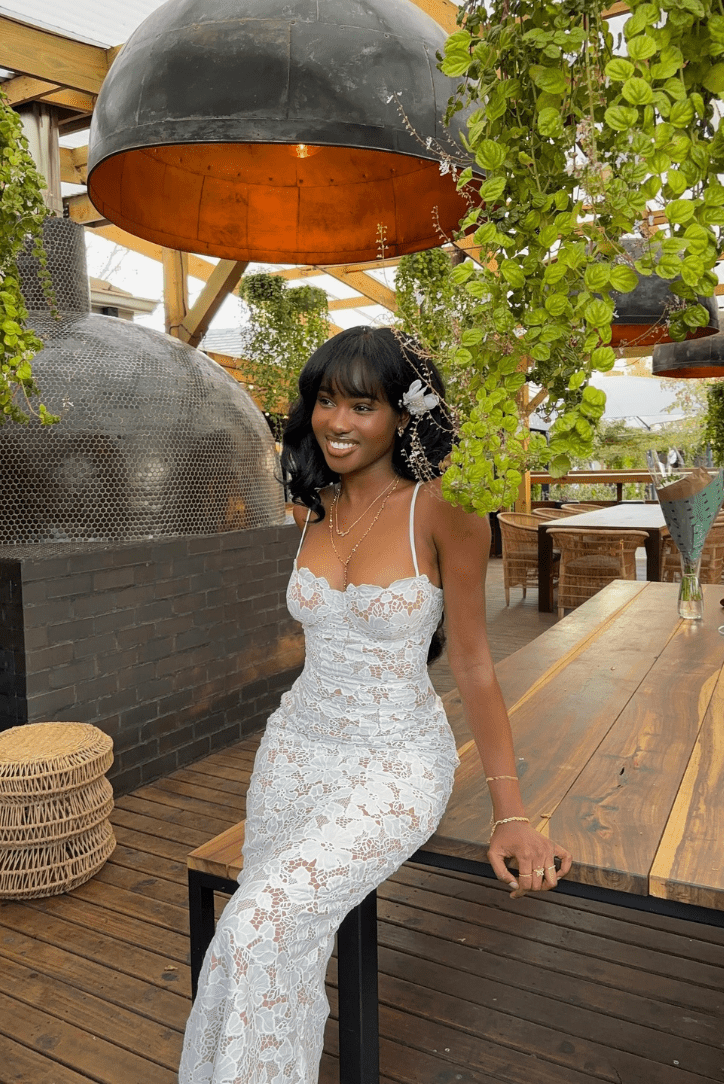 Aderyn | Lace Silhouette Dress - Felova Amsterdam