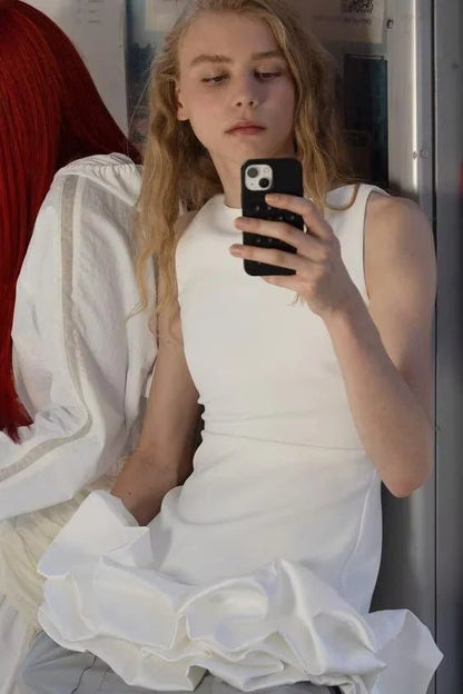 Anna | Mouwloze Mini Jurk - Felova Amsterdam