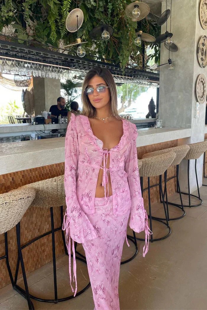 Annabelle | Vloeiende Maxi Rok Set - Felova Amsterdam