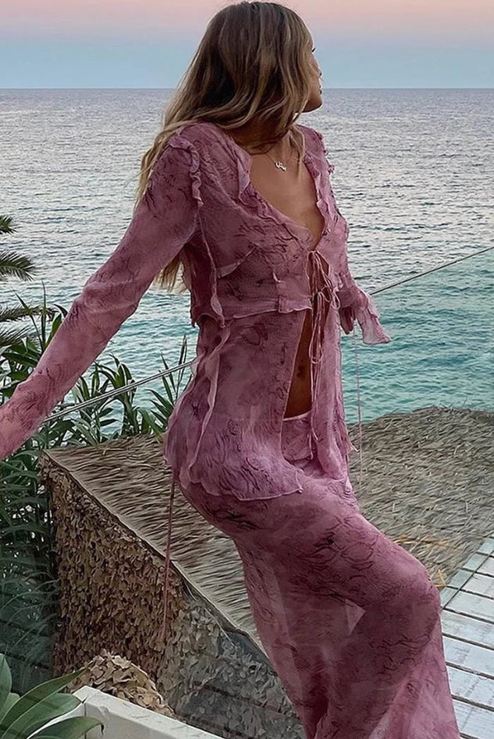 Annabelle | Vloeiende Maxi Rok Set - Felova Amsterdam