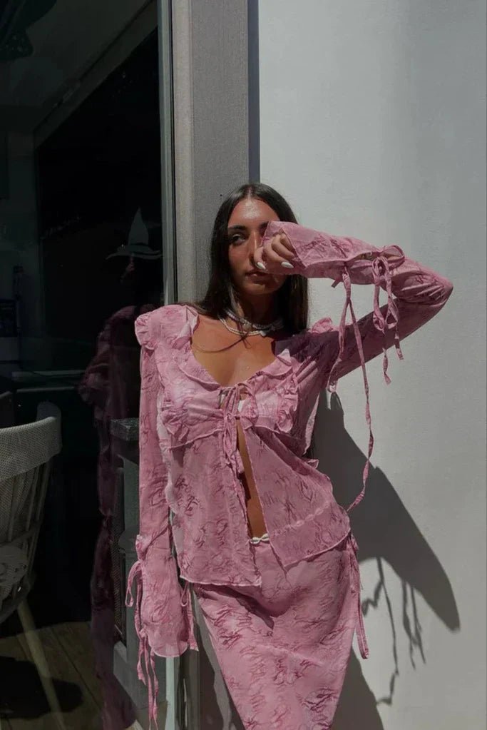 Annabelle | Vloeiende Maxi Rok Set - Felova Amsterdam