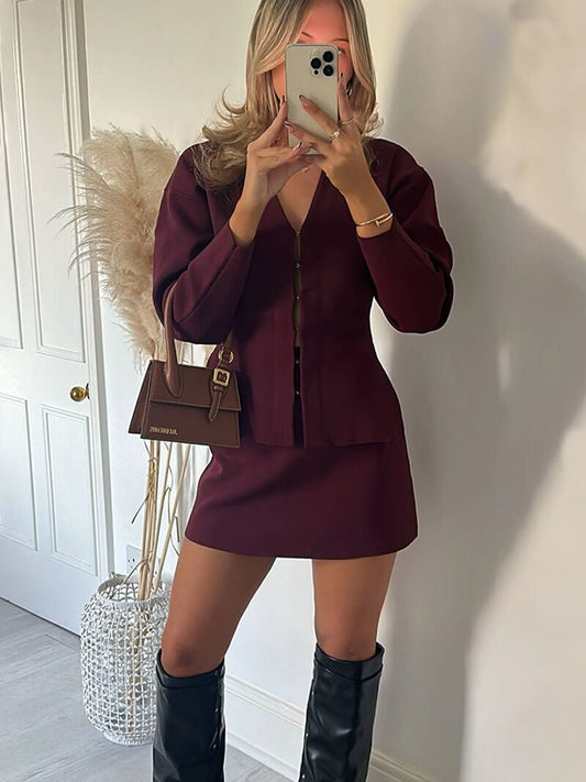 Brooke | Geribbelde Gebreide Set - Felova Amsterdam