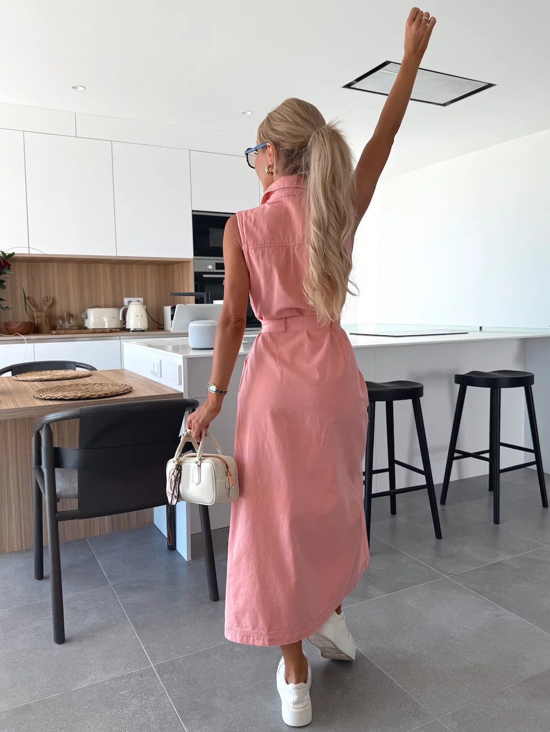 Denim | Slit Waist Jurk - Felova Amsterdam