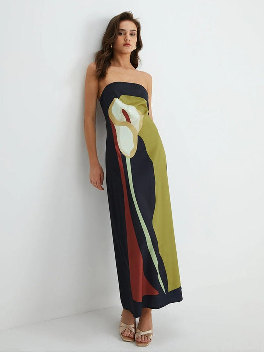 Harper | Strapless Maxi Jurk - Felova Amsterdam